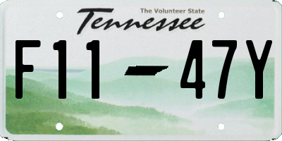 TN license plate F1147Y