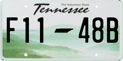 TN license plate F1148B