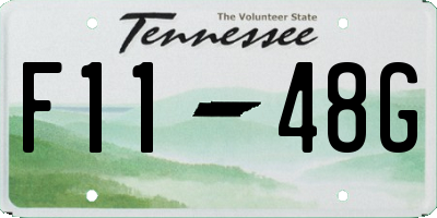TN license plate F1148G