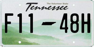 TN license plate F1148H