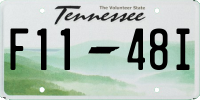 TN license plate F1148I