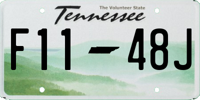 TN license plate F1148J