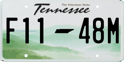 TN license plate F1148M