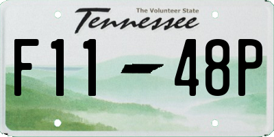 TN license plate F1148P