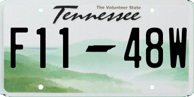 TN license plate F1148W