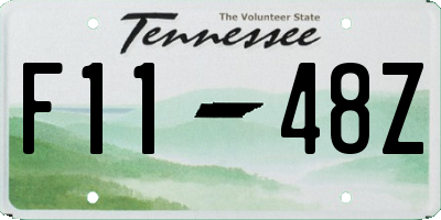 TN license plate F1148Z