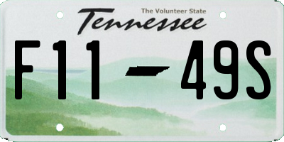 TN license plate F1149S