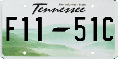 TN license plate F1151C
