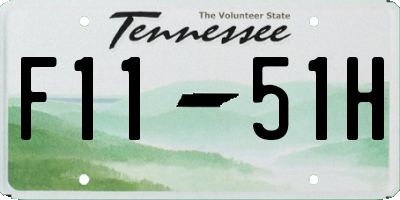 TN license plate F1151H
