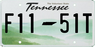 TN license plate F1151T