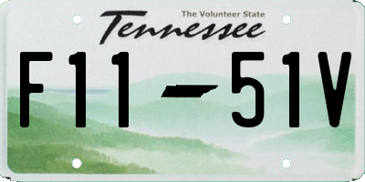 TN license plate F1151V