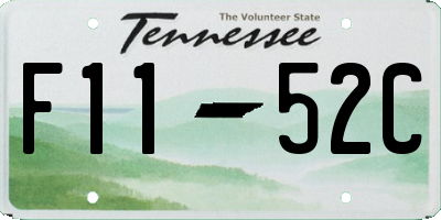 TN license plate F1152C