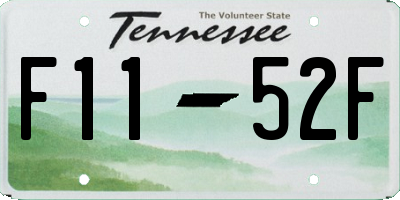 TN license plate F1152F