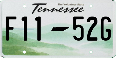 TN license plate F1152G