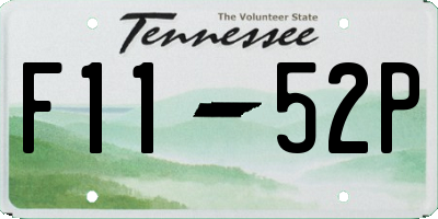 TN license plate F1152P