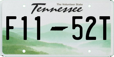TN license plate F1152T