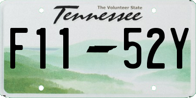 TN license plate F1152Y