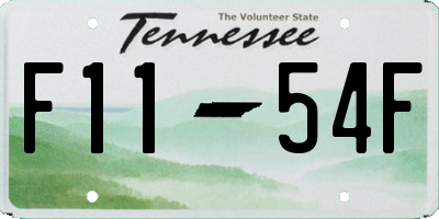 TN license plate F1154F