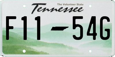 TN license plate F1154G