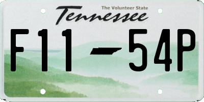 TN license plate F1154P
