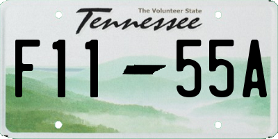 TN license plate F1155A