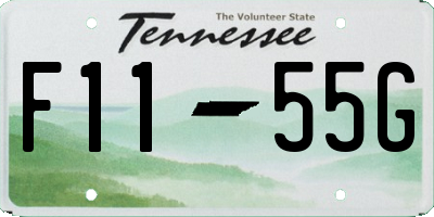 TN license plate F1155G