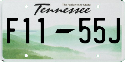 TN license plate F1155J