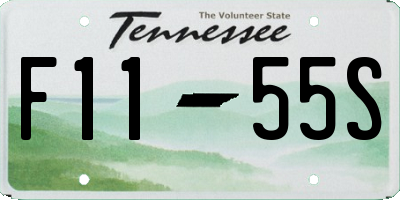 TN license plate F1155S