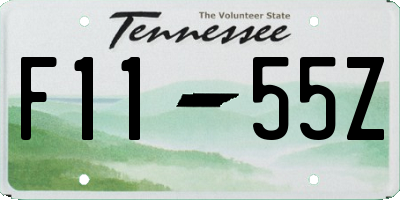TN license plate F1155Z
