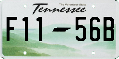 TN license plate F1156B