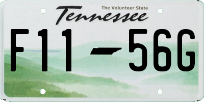 TN license plate F1156G