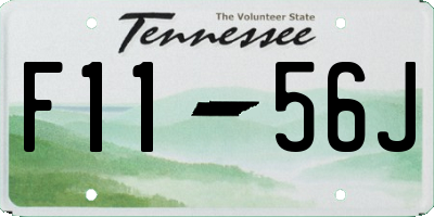TN license plate F1156J