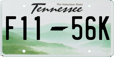 TN license plate F1156K