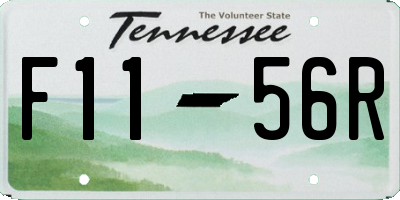 TN license plate F1156R