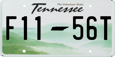TN license plate F1156T
