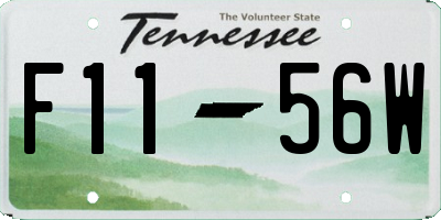 TN license plate F1156W