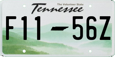 TN license plate F1156Z