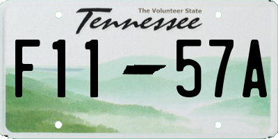 TN license plate F1157A