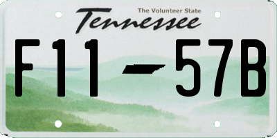 TN license plate F1157B