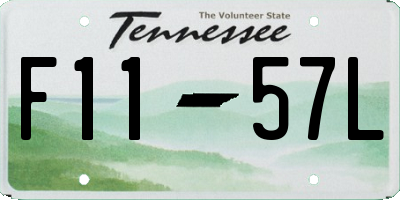 TN license plate F1157L