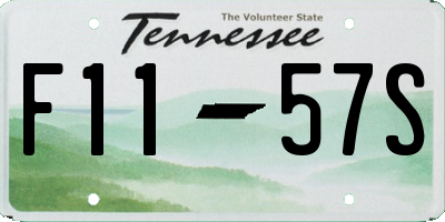 TN license plate F1157S