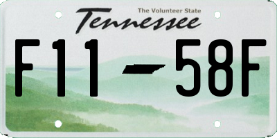 TN license plate F1158F