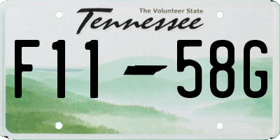TN license plate F1158G