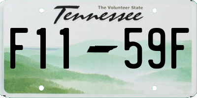 TN license plate F1159F