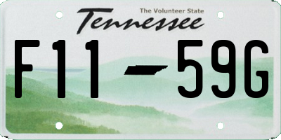TN license plate F1159G