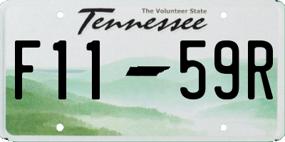 TN license plate F1159R