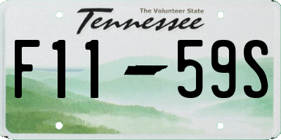 TN license plate F1159S