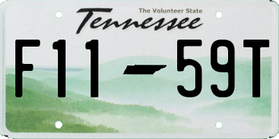 TN license plate F1159T