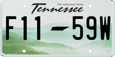 TN license plate F1159W