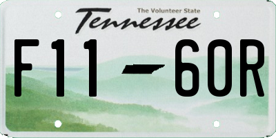 TN license plate F1160R